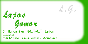 lajos gomor business card